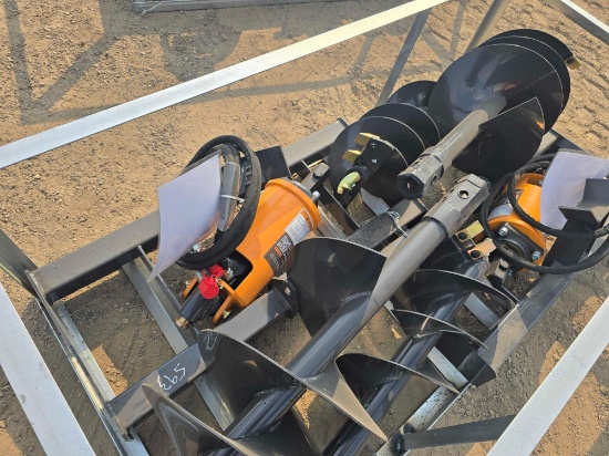 NEW WOLVERINE ADB-13-1218R AUGER DRIVE & BIT SKID STEER ATTACHMENT includes 12in. & 18in.