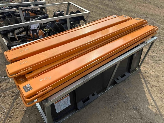 NEW WOLVERINE EX-66-84L 7.2FT. PALLET FORK EXTENSIONS SKID STEER ATTACHMENT