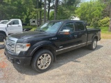 2013 FORD F150 PLATINUM PICKUP TRUCK VN:37899 4x4, powered by gas engine, equipped with automatic