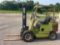 CLARK GPS25MB FORKLIFT SN:GP138MB-57-6328 powered by LP engine, equipped with OROPS.