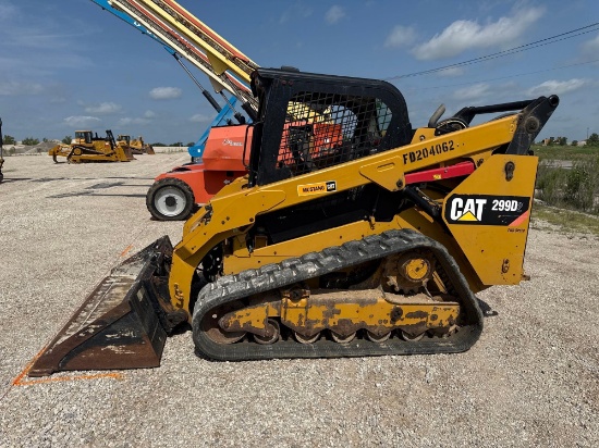 2018 CAT 299D2 RUBBER TRACKED SKID STEER SN:FD204062 powered by Cat diesel engine, equipped with