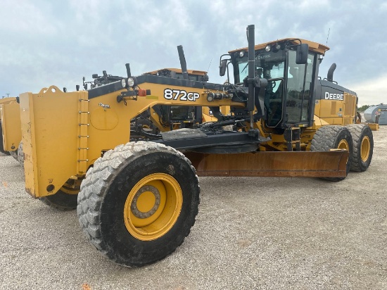 2019 JOHN DEERE 872GP MOTOR GRADER SN:690461 powered by John Deere diesel engine, equipped with