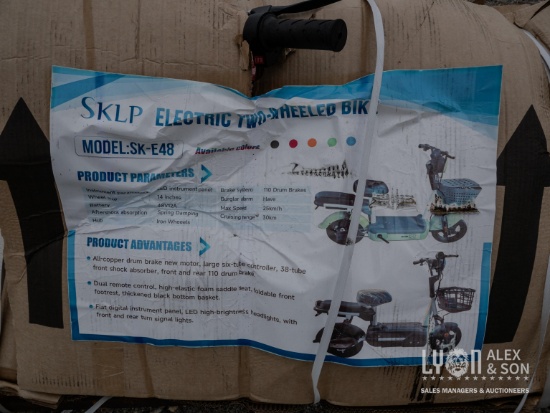 NEW HYGE SK-E48 ELECTRIC BICYCLE RECREATIONAL VEHICLE, BILL OF SALE NO TITLE