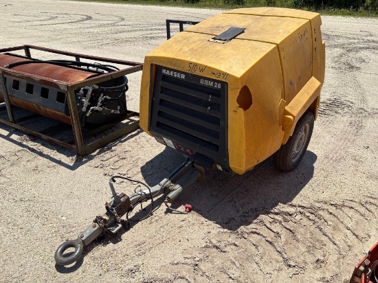 KAESER M26 AIR COMPRESSOR SN:1241 equipped with 1,000CFM, trailer mounted.