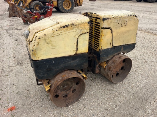 WACKER RT82-SC2 TRENCH ROLLER powered by diesel engine, equipped with padsfoot drum, vibratory drum,