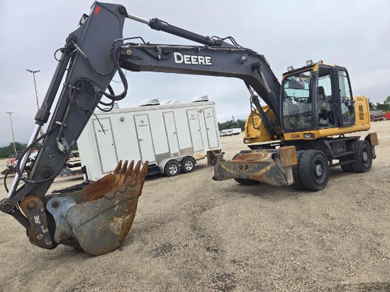 JOHN DEERE 190D W RUBBER TIRED EXCAVATOR SN:1FF190DWEED031216 powered by John Deere diesel engine,