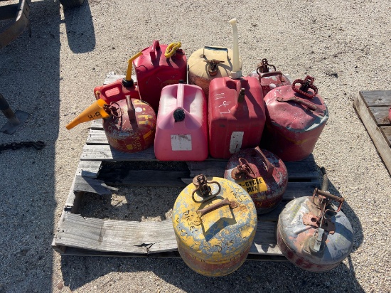 PALLET OF FUEL CANS SUPPORT EQUIPMENT