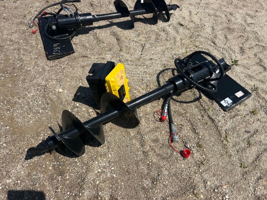NEW GIYI 12IN. AUGER ROD MINI TRACK LOADER ATTACHMENT