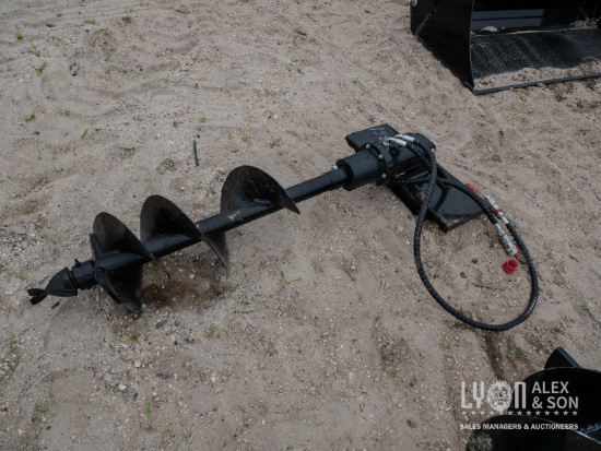 NEW GIYI 12IN. AUGER ROD MINI TRACK LOADER ATTACHMENT