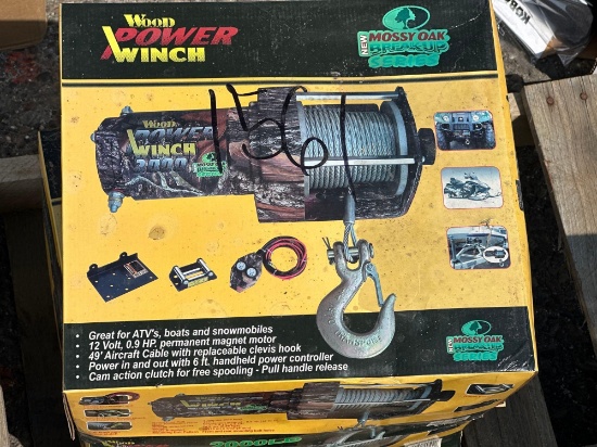 2000# ATV WOOD POWER WINCH - ATV WINCH - CAMO NEW SUPPORT EQUIPMENT