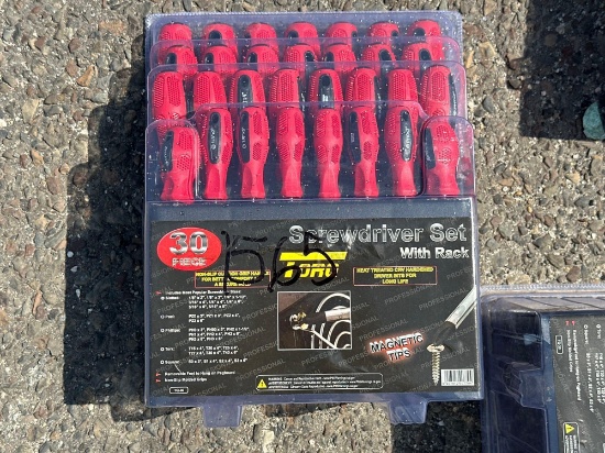 30 PC TORQ SCREWDRIVER SET W/ STORAGE RACK NEW SUPPORT EQUIPMENT