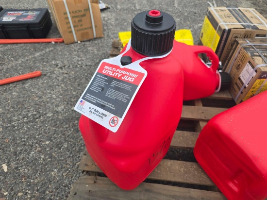 5 GAL LIQUID UTILITY JUG- RED NEW SUPPORT EQUIPMENT