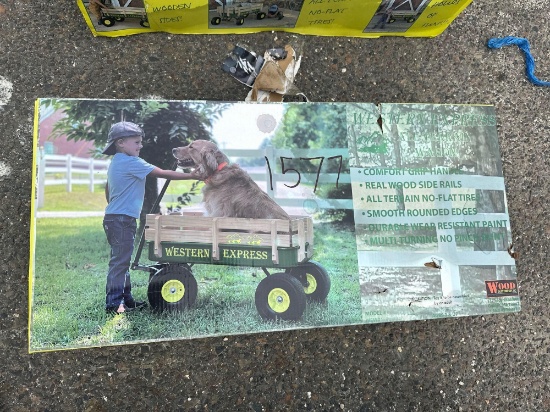 WAGON- CHILDRENS ALL TERRAIN FARM WAGON - GREEN NEW SUPPORT EQUIPMENT