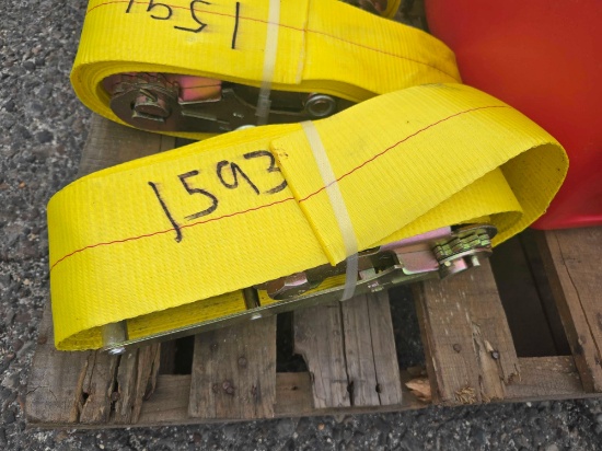 4" X 27' HEAVY DUTY RATCHET TIE DOWN NEW SUPPORT EQUIPMENT