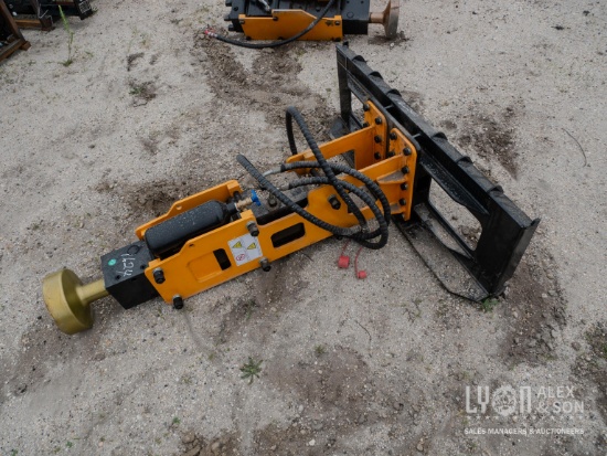 NEW GIYI GY-D680 POST DRIVER SKID STEER ATTACHMENT