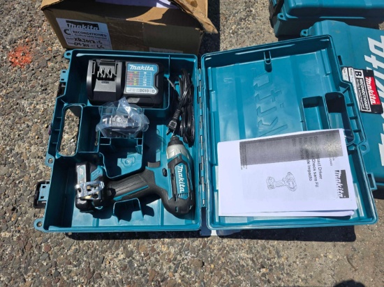 MAKITA 12 V CXT IMPACT DRIVER KIT - DT031R - 1 YR FACTORY WARRANTY -RECON NEW SUPPORT EQUIPMENT