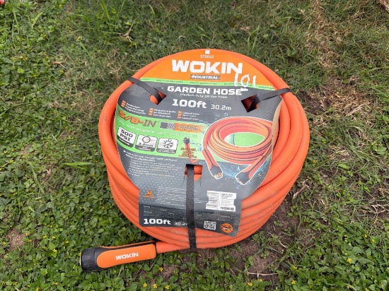 WOKIN 5/8" 100 FT COMMERCIAL RUBBER GARDEN HOSE NEW SUPPORT EQUIPMENT