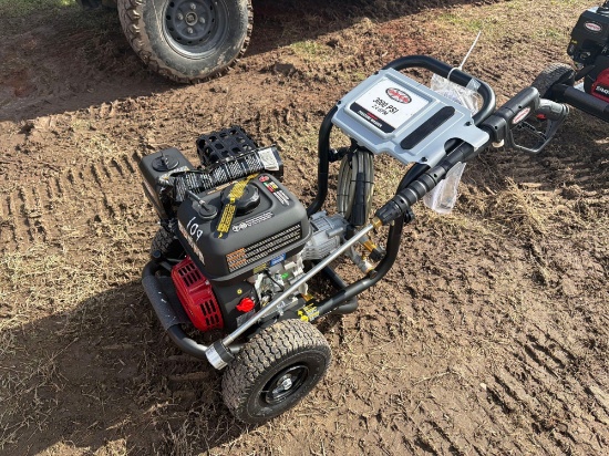 NEW SIMPSON 208CC MEGASHOT MS61043 3000PSI PRESSURE WASHER powered by gas engine, wheel kit.