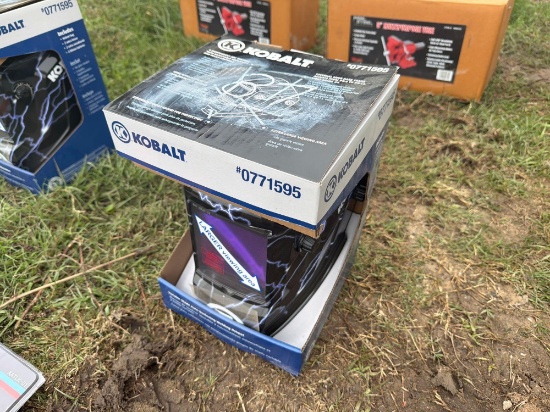 KOBALT WELDING HELMET *AUTO DARKENING* FIXED SHADE NEW SUPPORT EQUIPMENT