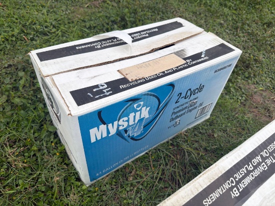 NEW MYSTICK SYNTHETIC 2 CYCLE MOTOR OIL ( 4 GAL PER CASE ) NEW SUPPORT EQUIPMENT