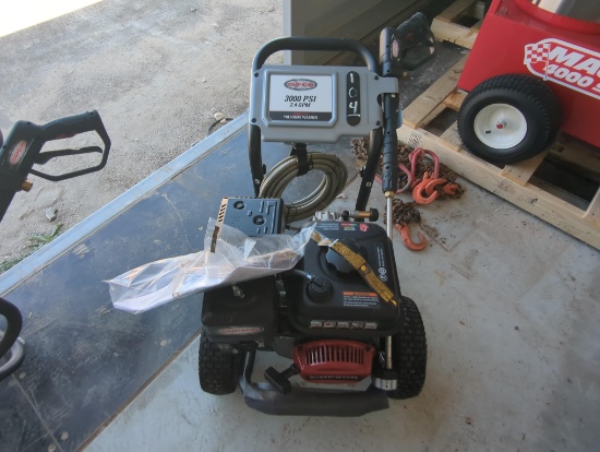 NEW SIMPSON 208CC MEGASHOT MS61043 3000PSI PRESSURE WASHER powered by gas engine, wheel kit.