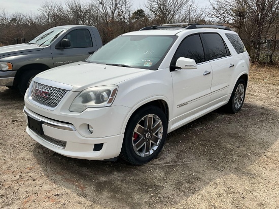 2012 GMC ACADIA DENALI SPORT UTILITY VEHICLE VN:1GKKVTED2CJ246686 powered by gas engine, equipped