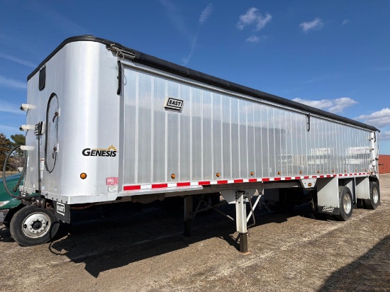 2018 EAST GENESIS DUMP TRAILER VN:N/A equipped with aluminum dump body, roll tarp, 11R24.5 tires,