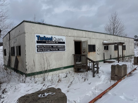 28FT. WIDE x 65FT. LONG OFFICE TRAILER 2 piece, as is.