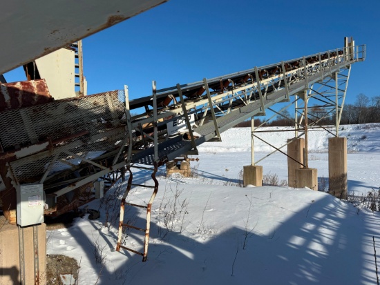 ECHO 24IN. X 80FT. INCLINED TRUSS STACKING CONVEYOR CONVEYORS & STACKER with catwalk, electric