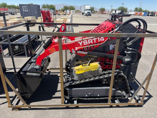 NEW AGT YSRT14 MINI TRACK LOADER powered by RATO gas engine, 15HP, equipped with auxiliary