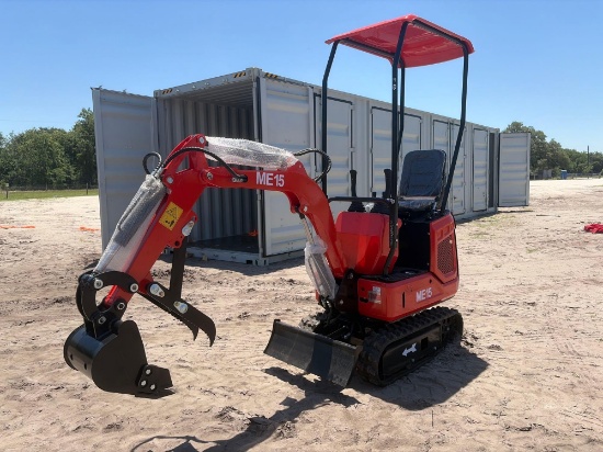NEW SDLANCH ME15 HYDRAULIC EXCAVATOR powered by gas engine, equipped with OROPS, front blade, rub...