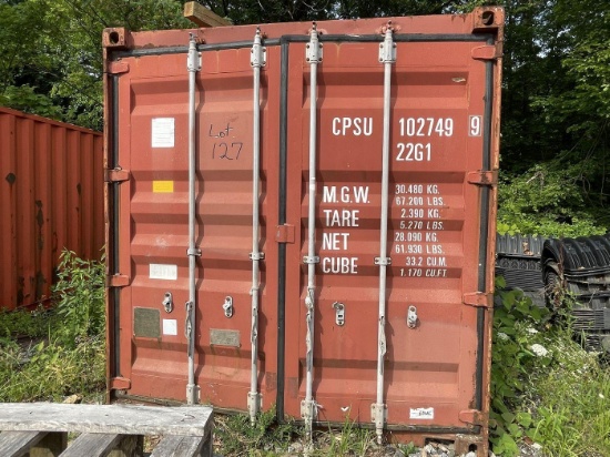 20FT. CONTAINER with (2) Clemco 6 CF Sand Blasters, Graco Pump, SPI 25/25H