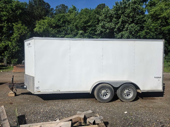 2018 LGS VWLC7X16TE3 CARGO TRAILER VN:028664 equipped with 16ft. enclosed body, drop down rear do...
