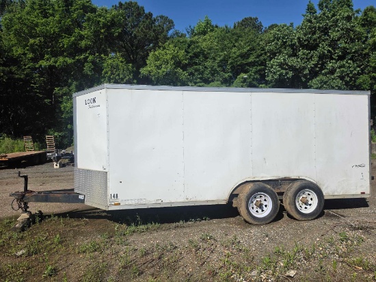 2018 LGS VWLC7X16TE3 CARGO TRAILER VN:028665 equipped with 16ft. enclosed body, drop down rear do...
