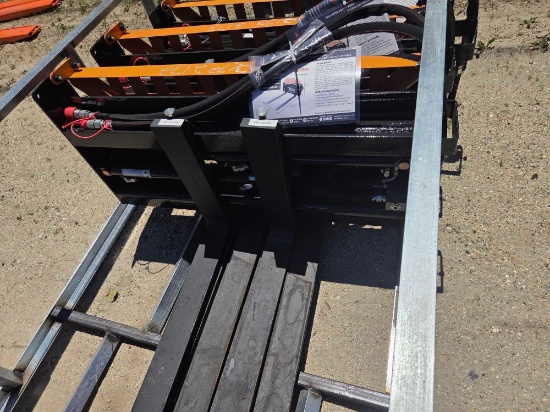 New Wolverine Pfa-11-3300g 48in. Hydraulic Adjustable Pallet Forks Skid Steer Attachment