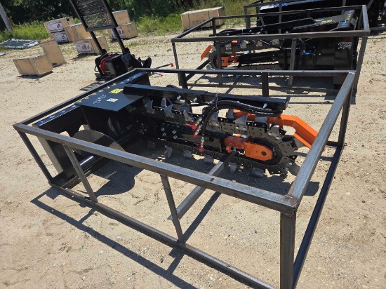 New Mower King Ecssct72 74in. Trencher Skid Steer Attachment