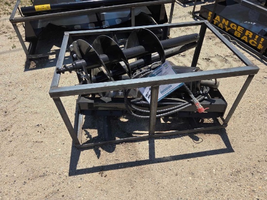 New Mower King Ssecag-Y Auger W/ 14in., 12in., & 6in. Bits Skid Steer Attachment