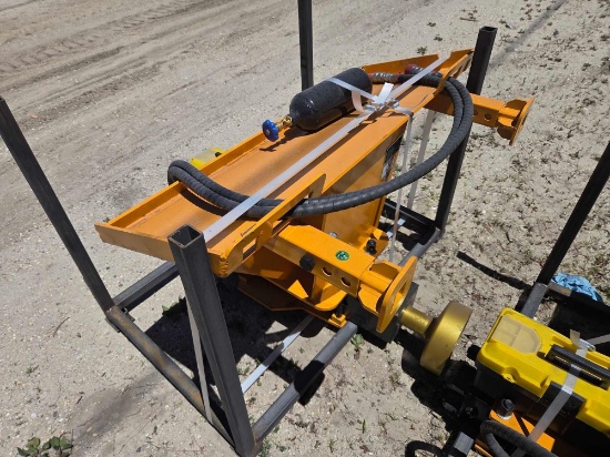 New Giyi Gy-D680 Post Driver Skid Steer Attachment