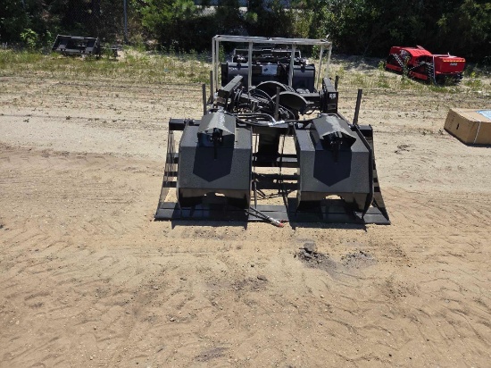 New Giyi Gy-Hwg72 Hollow Wood Grabber Skid Steer Attachment
