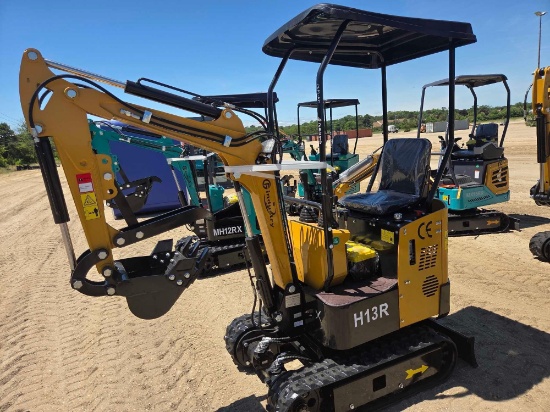NEW CFG H13R HYDRAULIC EXCAVATOR powered by 420cc gas engine, equipped with EROPS, auxiliary