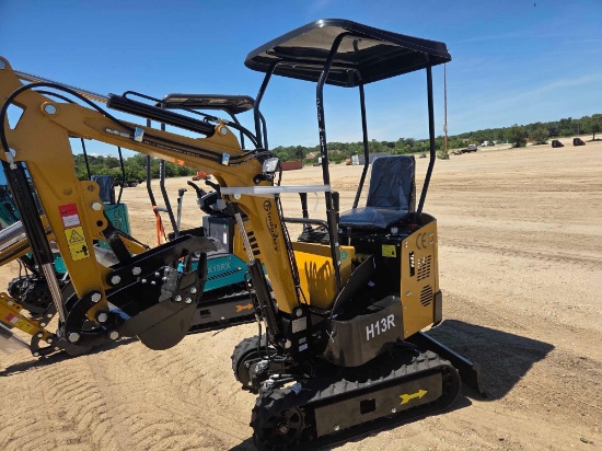 NEW CFG H13R HYDRAULIC EXCAVATOR powered by 420cc gas engine, equipped with EROPS, auxiliary