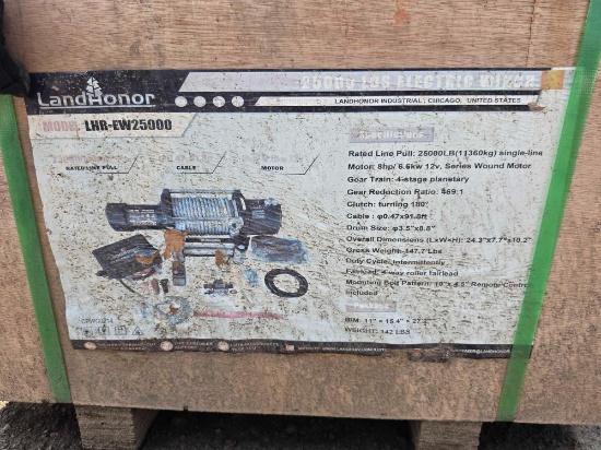 New Landhonor Lhr-Ew25000 Electric Winch New Support Equipment