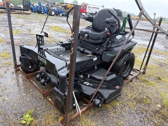 NEW YAKTA YXR710 COMMERCIAL MOWER powered by Kawasaki gas engine, equipped with ROPS, 72in. Cutting