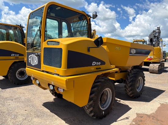 NEW UNUSED FIORI DF50 ARTICULATED DUMPER 4x4, SN: 0192, powered by Kohler KDI 1903 TCR turbo