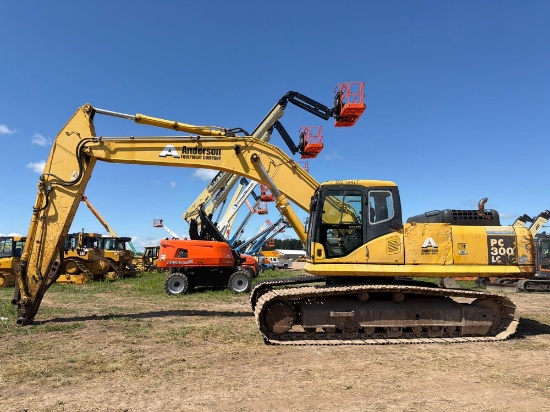 KOMATSU PC300LC HYDRAULIC EXCAVATOR SN:A88607 powered by Komatsu diesel engine, equipped with Cab,