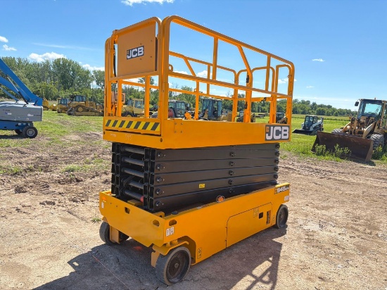 NEW JCB S4550E SCISSOR LIFT SN:5328121 electric powered, equipped with 45ft. Platform height, slide