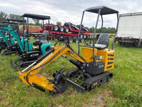 NEW CFG MX12R HYDRAULIC EXCAVATOR SN:000211 powered by RATO gas engine, 13.5HP, equipped with Cab,