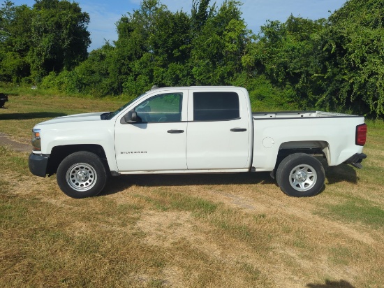 2018 CHEVY 1500 PICKUP TRUCK VN:3GCPCNEC3JG511401 powered by gas engine, equipped with automatic