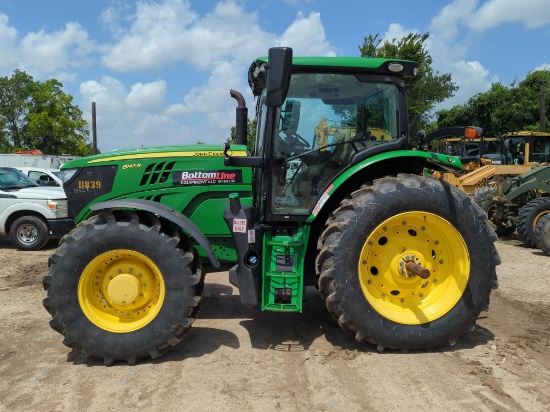 2021 JOHN DEERE 6145R AGRICULTURAL TRACTOR SN:CMT114639 MFWD, powered by John Deere 6.8L diesel