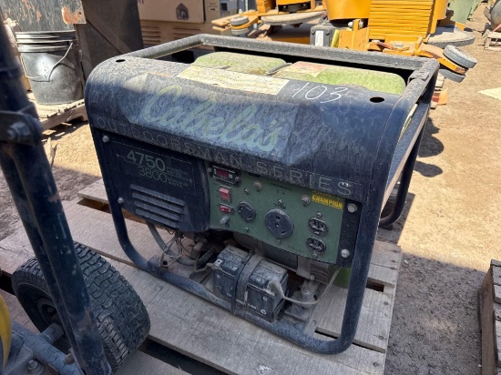 CABELLAS 4750 PORTABLE GENERATOR, CHAMPION 224CC GAS ENGINE SUPPORT EQUIPMENT